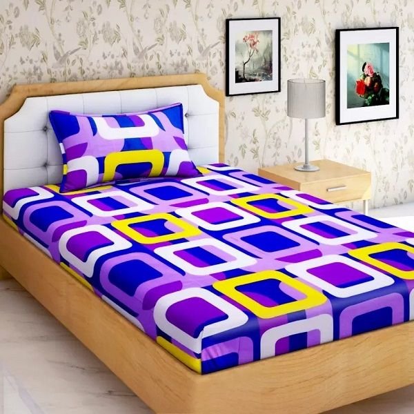 Home Elite Cotton Single Geometric Bedsheet