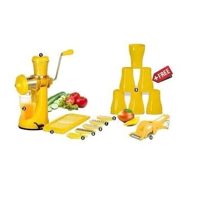 SRK Yellow Fruit Juicer & Multi Cutter With Peeler
