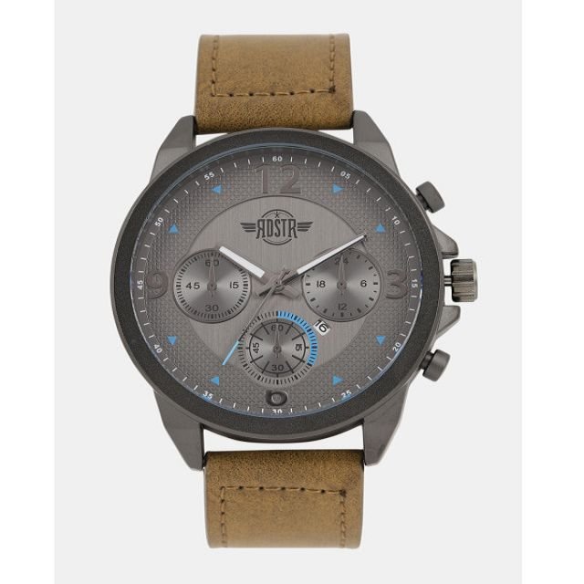 Men Gunmetal-Toned Analogue Watch By Roadster