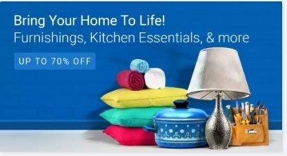 Home Furnishings Kitchen Essentials & More Upto 70% Off