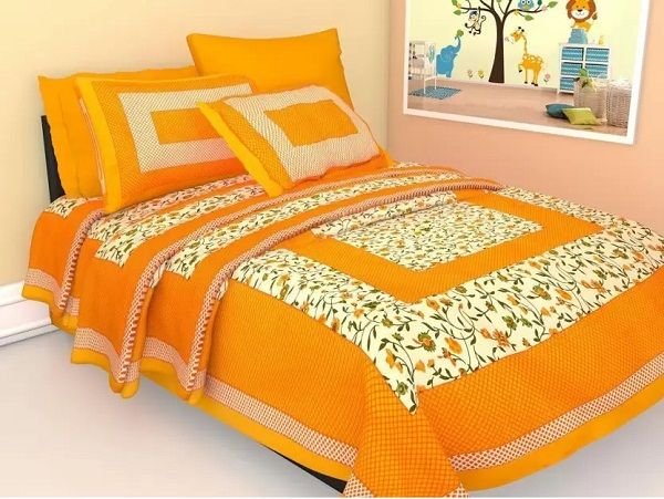 JaypurTextile Cotton Single Printed Bedsheet