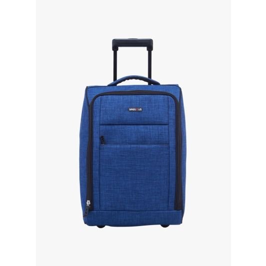 Bags.R.us Blue Polyester Soft Strolley