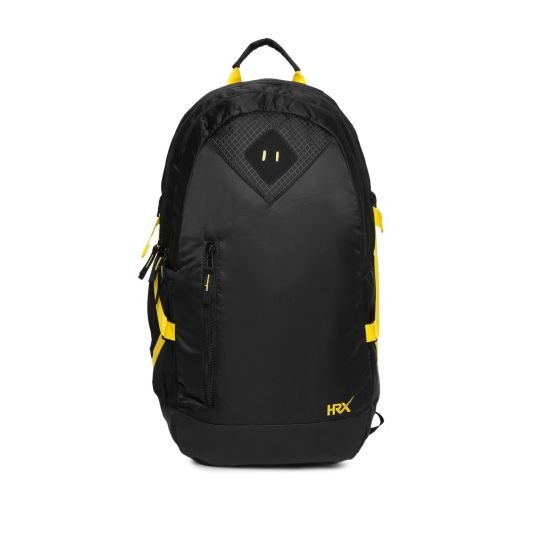 HRX By Hrithik Roshan Black Polyester Backpack