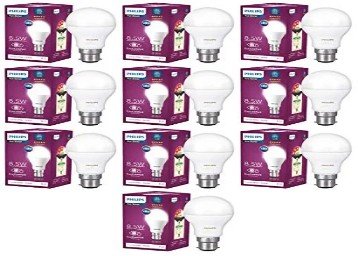 Philips 8.5-Watt B22 LED Bulb (Pack of 10) Rs.849