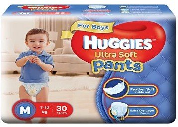Huggies M Size Diapers for Boys (30 Counts) Rs. 360