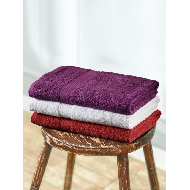 Trident Unisex Cotton Bath Towels Set of 3