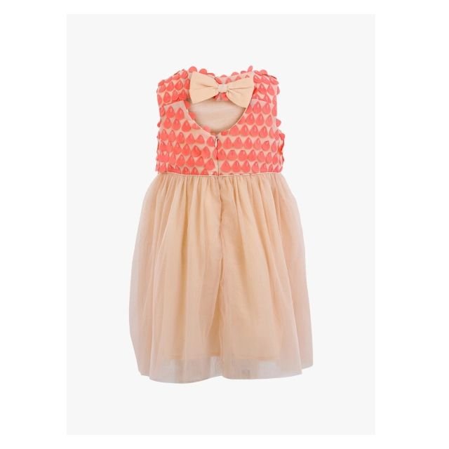 Peach Printed Dress One Piece