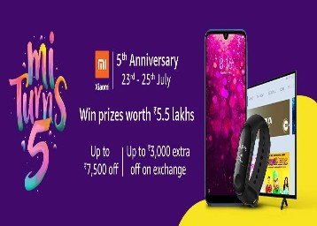 Mi 5th Anniversary Sale (23rd-25th July)