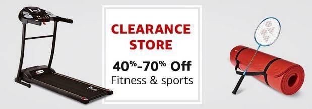 Get Maximum 70%  Discount on  Fitness and Sports Products