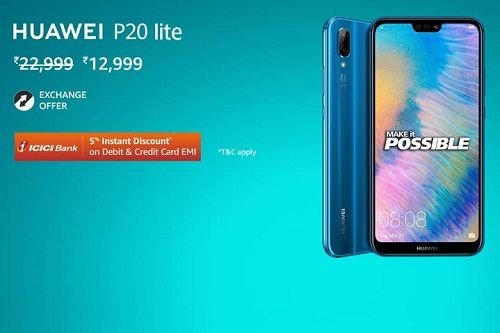 Huawei P20 Lite (4GB RAM, 64GB Storage) @ Rs.12999