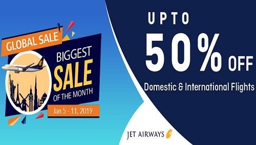 Jet Airways Global Sale: Upto 50% off on Flights