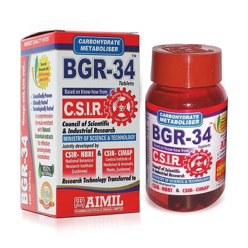 Bgr-34 Tablet, 1 Bottle of 100 tablets