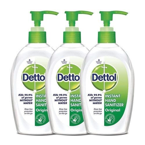 Dettol Sanitizer Regular (200 ml, Pack of 3)