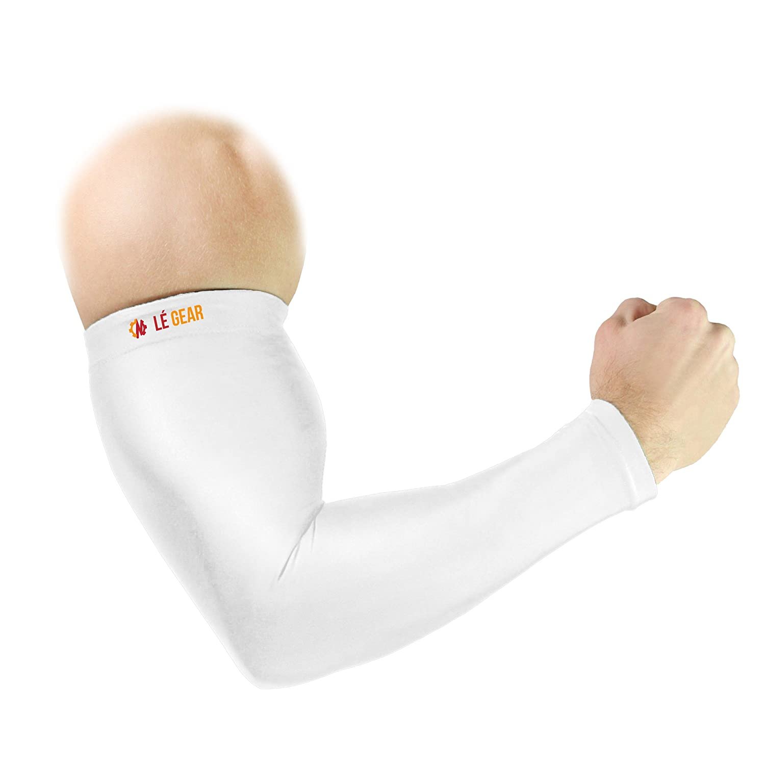 Le Gear LE-ASWHITE Arm Sleeves, White