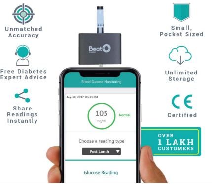 Must Buy: FREE 20 Strips With Beato Smartphone Glucometer @ Rs. 399