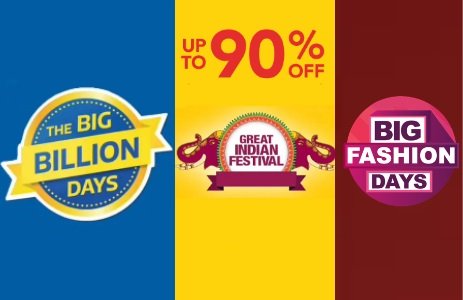 Upto 90% off on Fashion at Myntra, Flipkart, Amazon