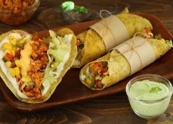 Cheesy Chicken Keema Taco Roll at just Rs. 250