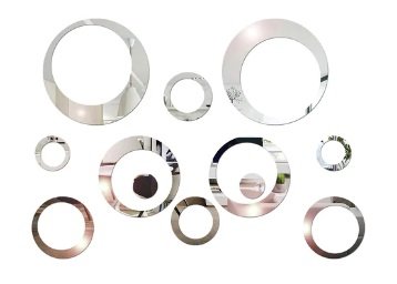 Sehaz Artworks 12 Silver Rings Wall Decals @ Rs. 219