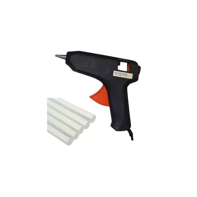 Hot Glu Gun With 5 Glu Sticks,Colour May Vary