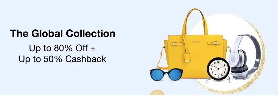 The Global Collections Upto 80% Off + 50% Cashback