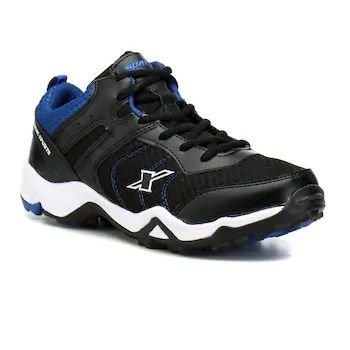Sparx Men Black Royal Blue Sports Shoes