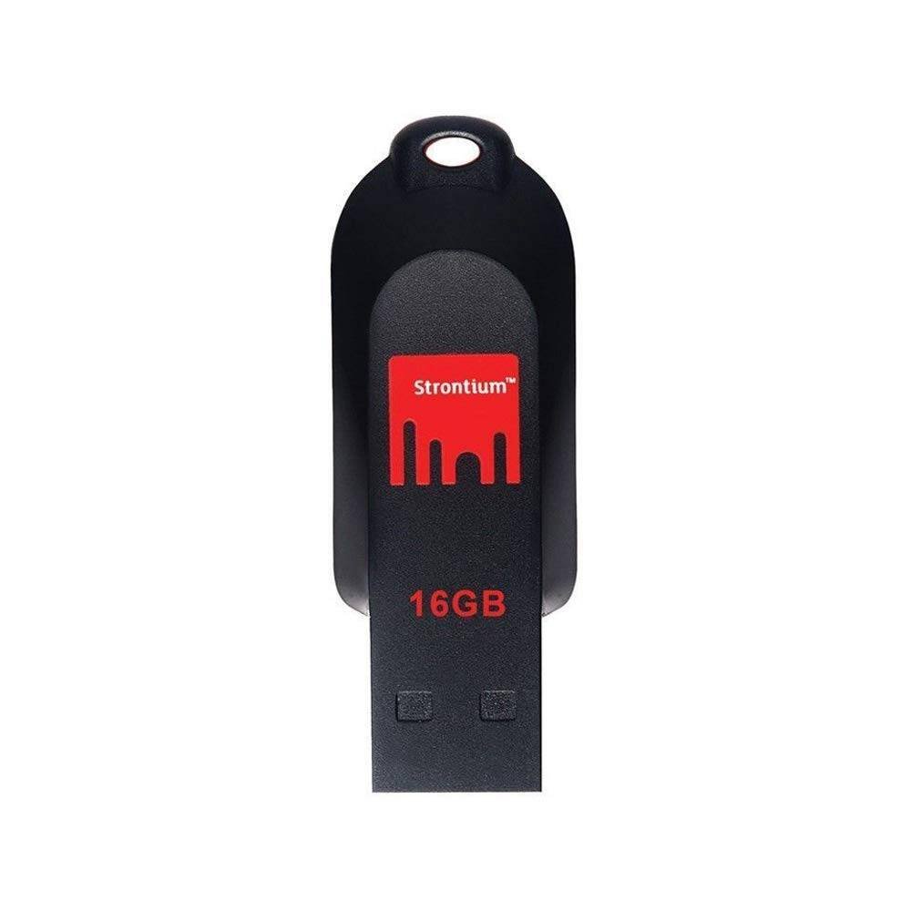 Strontium Pollex 16GB USB Pen Drive (Black/Red)