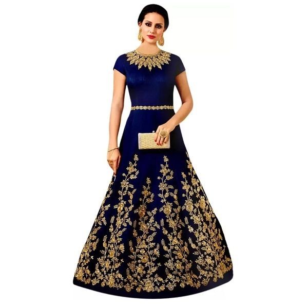 WestCoastOn Flared Women Dark Blue Gown