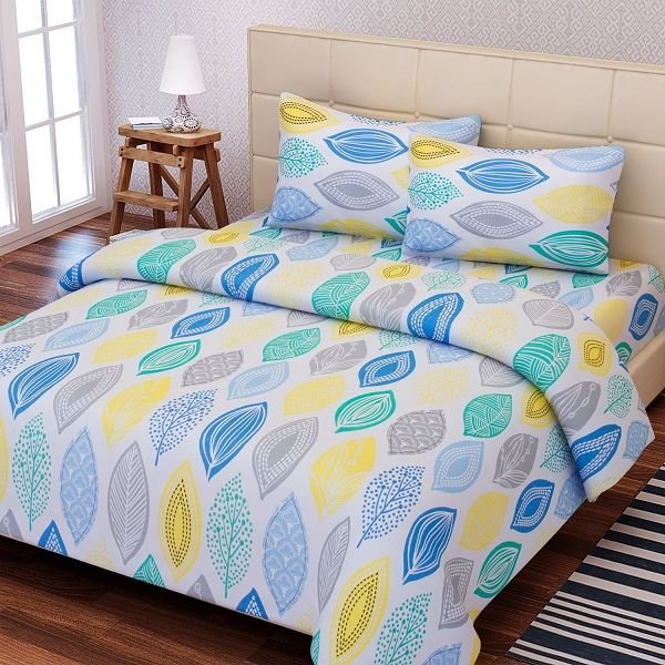 SEJ Cotton Double Bedsheets & Pillow Covers