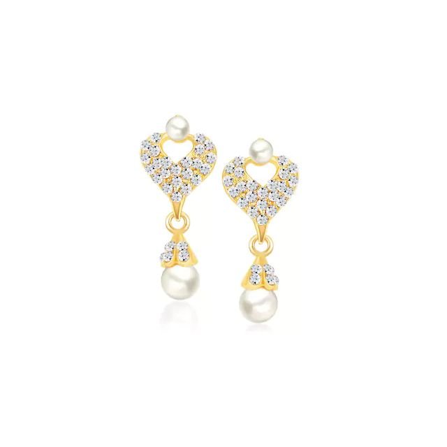 Pleasing Gold Plated Australian Diamond Earring