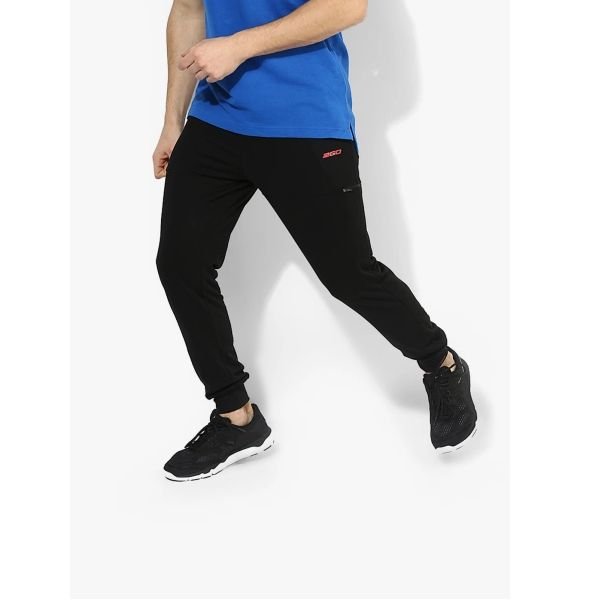 2GO Black Track Pants For Men & Get 5% Cashback