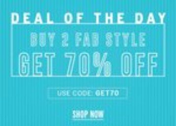 NNNOW : Deal of the day - Buy 2 Get 70% off