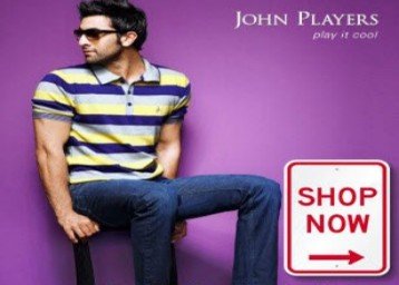 John Players Men's T-Shirt & Polo upto 70% from Rs. 235