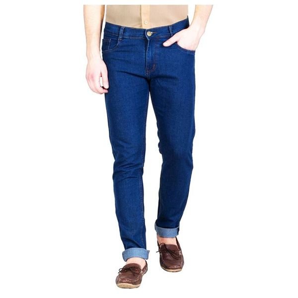 Masterly Weft Blue Straight Jeans & Get 10% Instant Discount