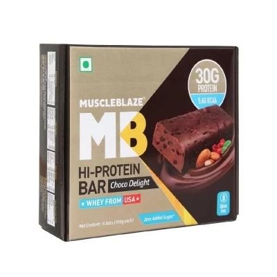 MuscleBlaze Hi-Protein Bar Pack Of 6 Choco Delight