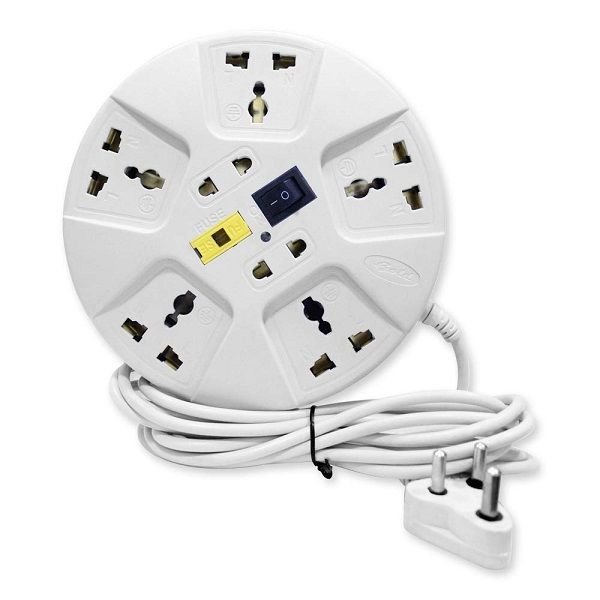 Elove 6 Amp Multi Plug Point Extension Cord