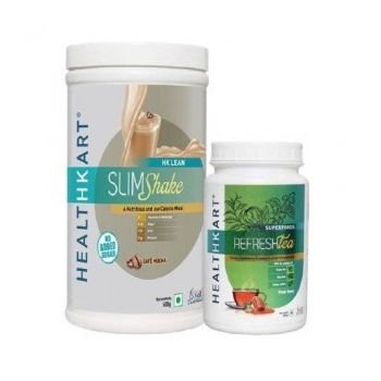 HealthKart SlimShake Cafe Mocha & Refresh Tea Ginger Honey Combo