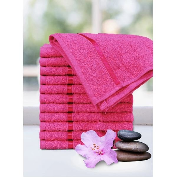 Story@home Pink Face Towels Set of 12