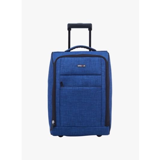 Bags.R.us Blue Polyester Soft Strolley