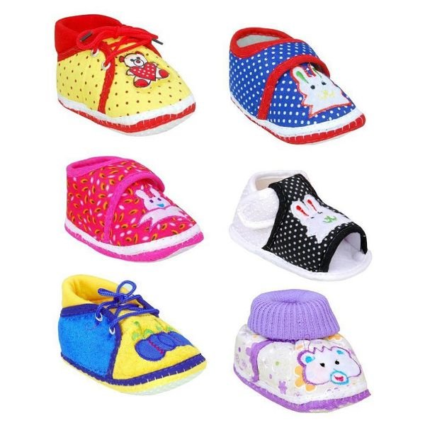 Brats N Angels Multicolour Baby Shoes Pack of 6
