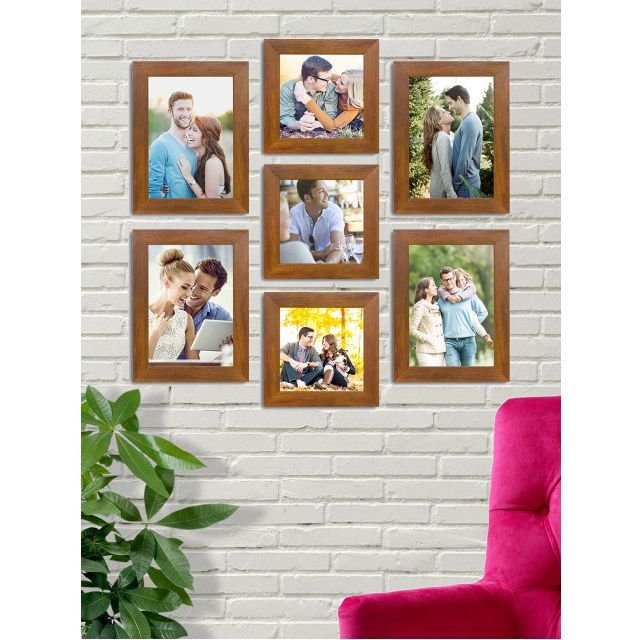 Art Street Brown Photo Frames Set Of 7