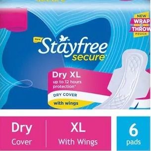 Stayfree Sanitary 6 Pads Secure Xl Dry Cover