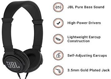 JBL C300SI On-Ear Dynamic Wired Headphone Rs. 899 - Amazon