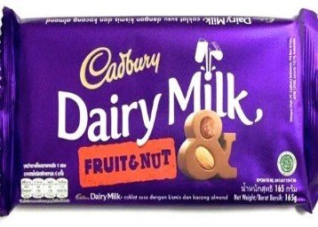 Cadbury Dairy Milk Fruit & Nut Chocolate Bar Rs. 325