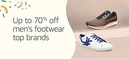 Top Brand : Get Upto 70% Off On Men's Footwear