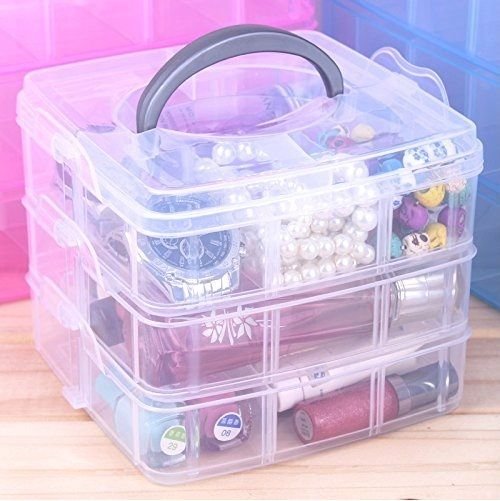 Zollyss 3 Layers Desktop Storage Box Transparent