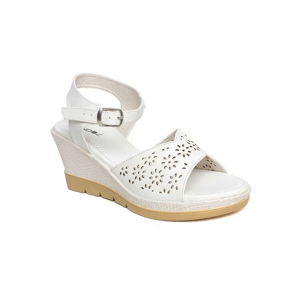 Vendoz White Back Strap Wedge