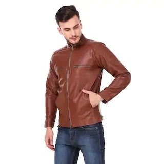 Leather Retail Men Leather Brown Jacket