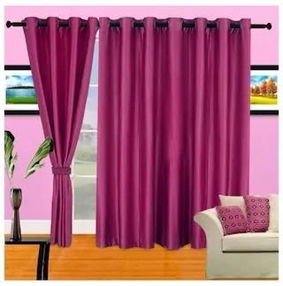 Cortina Plain Crush Purple Door Curtain