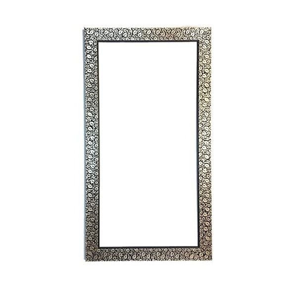 Seven Horses B&W Floral Design Wall Mirror