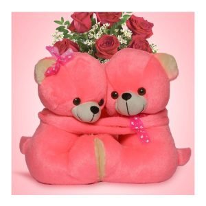 Aafreen Couple Teddy Bear Pink Color Soft Toys